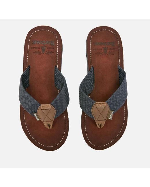 Barbour Brown Toeman Beach Toe Post Sandals for men