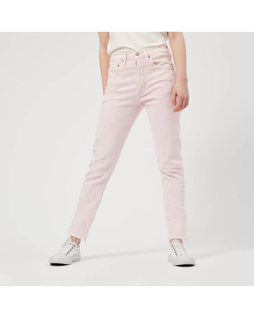 Levi's 501 Skinny Jeans in Pink | Lyst Canada
