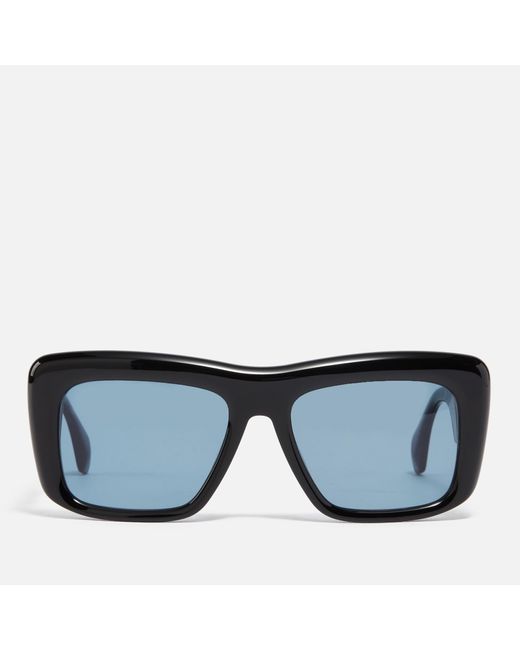 Vivienne Westwood Laurent Rectangle Frame Acetate Sunglasses in Blue für Herren