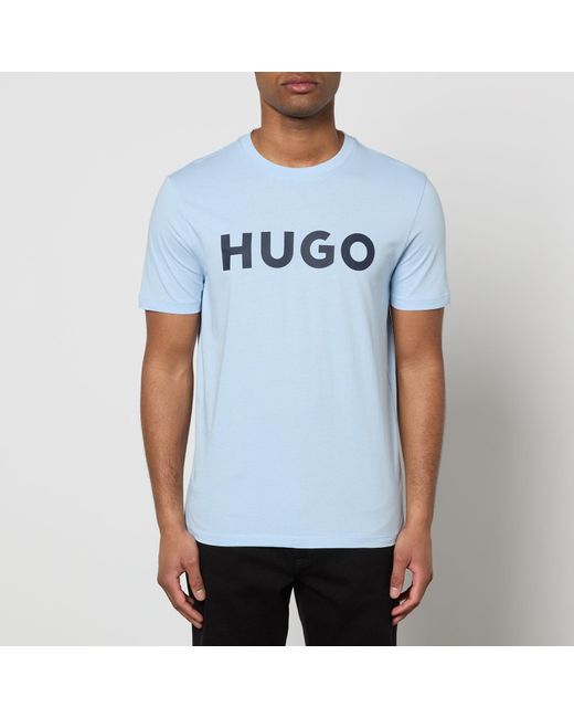 HUGO Blue Dulivio Cotton T-shirt for men