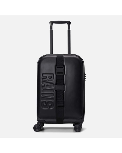 Rains Black Texel Cabin Trolley Hard Shell Suitcase for men