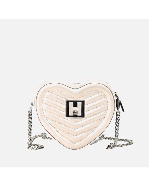 HUGO Natural Jodie Heart Faux Leather Crossbody Bag