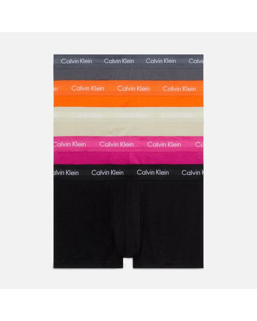 Calvin Klein Pink 5 Pack Low Rise Cotton-blend Trunks for men