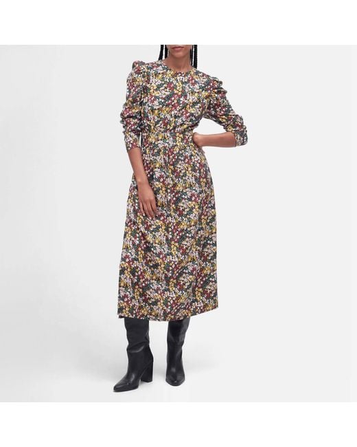 Barbour Multicolor Silverdale Floral-print Midi Dress