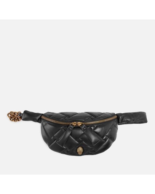 Kurt Geiger Black Kensington Leather Belt Bag