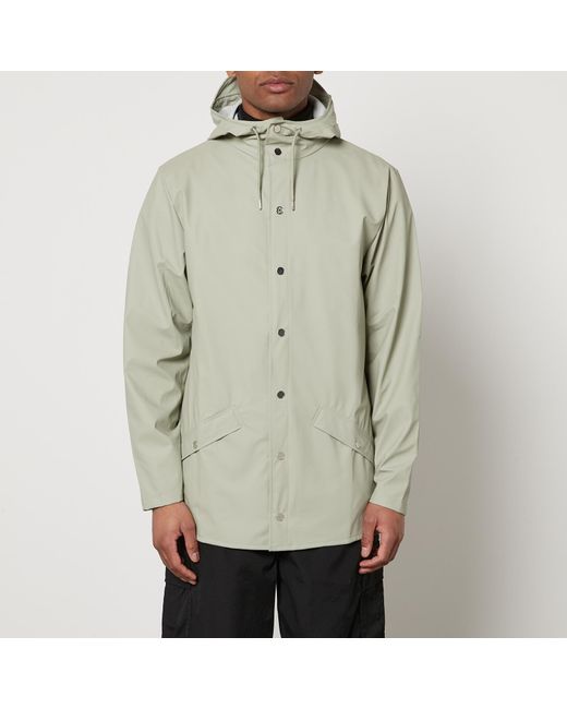 Rains Green Matte-Shell Jacket