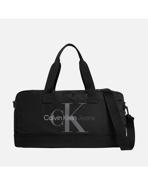 Calvin Klein Black Sport Essentials Canvas Duffle Bag for men