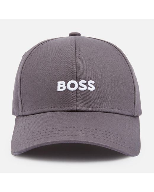 Boss Gray Zed Logo Cotton-twill Cap for men