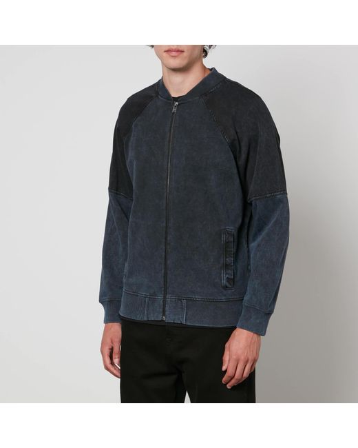 BOSS Orange Zeacid Bomber Jacket in Blue for Men | Lyst Canada