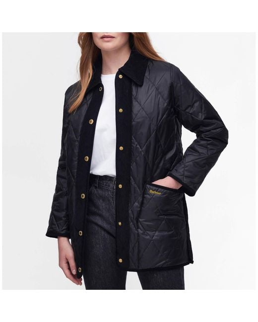 Barbour Black Highcliffe Quilted Shell Jacket