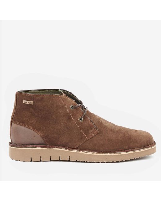 Barbour Brown Kent Suede And Leather Chukka Boots for men