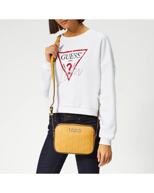 Kamryn embossed shop logo crossbody bag