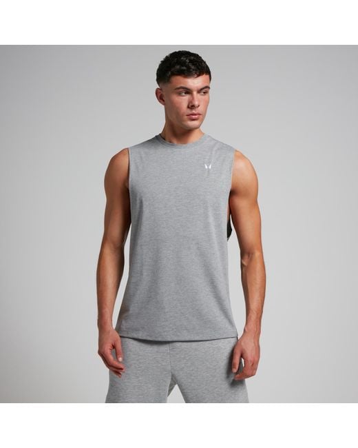 Mp Gray Rest Day Drop Armhole Tank Top for men
