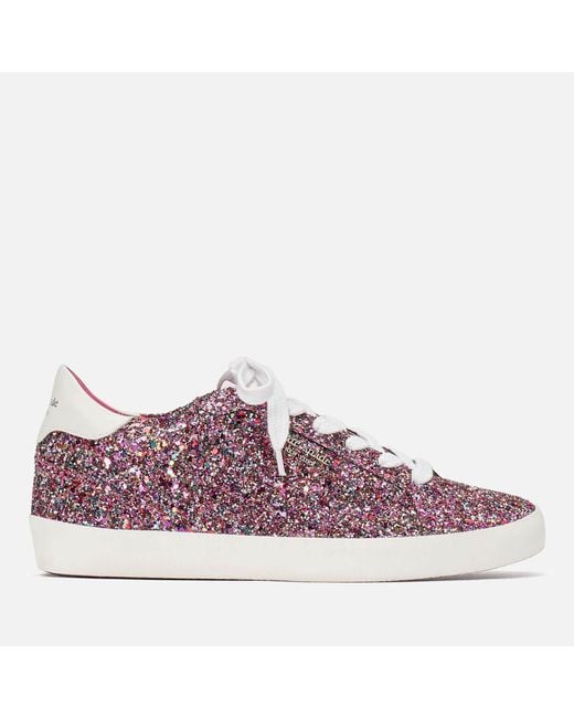 Kate Spade Ace Glitter Low Top Trainers in Purple Lyst