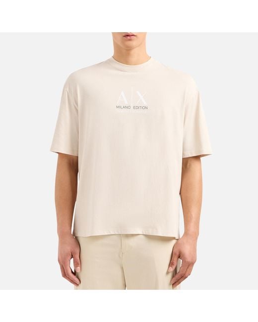 Armani Exchange Natural Milano Edition Cotton Sustainable T-shirt for men
