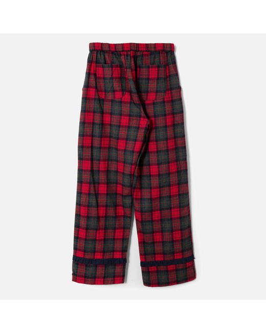 Damson Madder Red Antonella Cotton-flannel Pyjamas