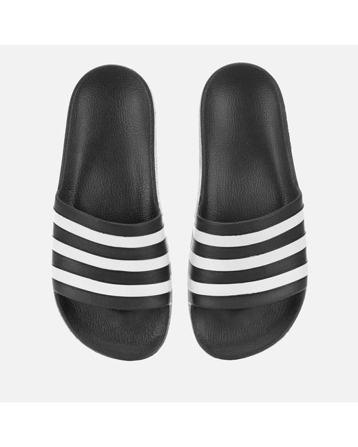 Adidas Black Adilette Aqua Slide Sandals for men