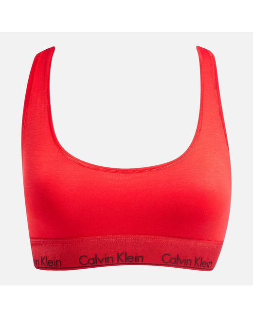 Calvin Klein Red Holiday Cotton-blend Bralette