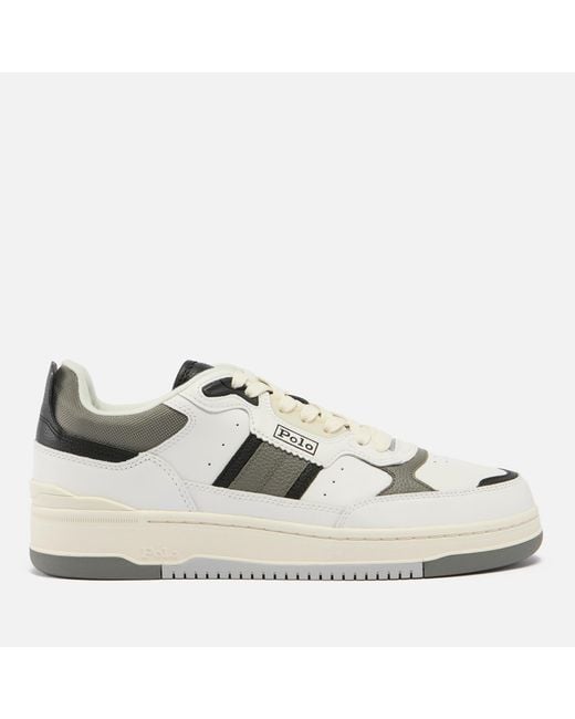 Polo Ralph Lauren White Master Leather Sport Trainers for men