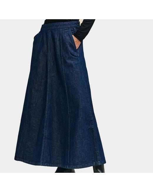 Nobody's Child Blue Hampsted Organic Denim Maxi Skirt