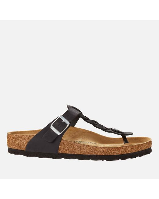 Birkenstock Braided Leather Toe Sandals in Brown Lyst