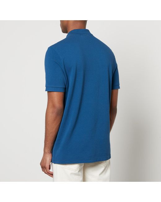 Lacoste Blue Retro Logo Cotton-Piqué Polo Shirt for men