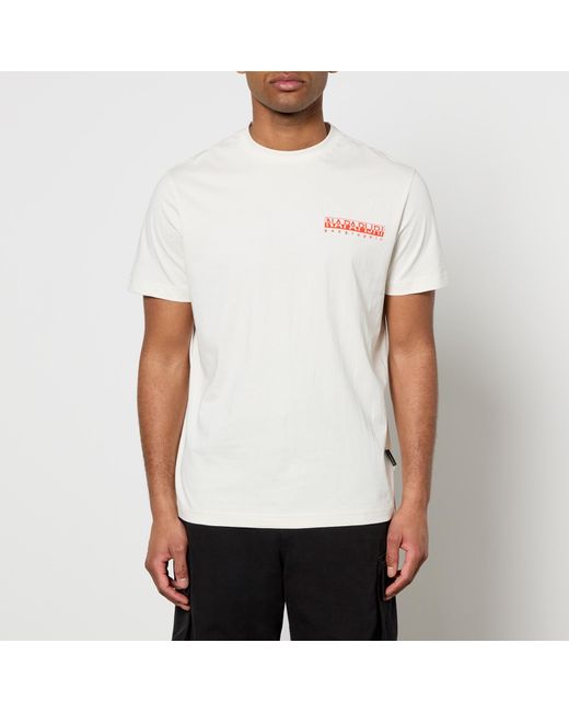 Napapijri White Gouin Graphic Cotton-jersey T-shirt for men