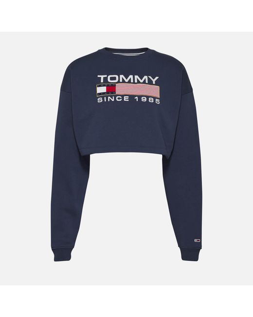 Tommy Hilfiger Blue Super Cropped Sweatshirt