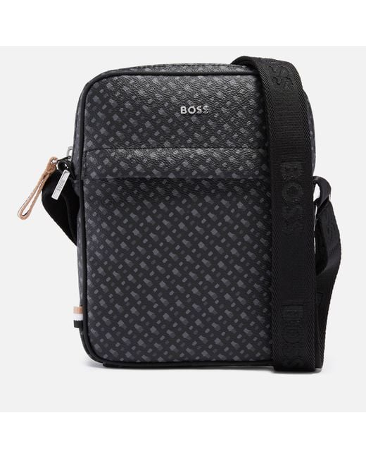 BOSS by HUGO BOSS Byron Faux Leather Crossbody Bag in Schwarz für