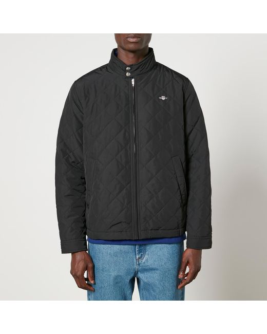 GANT Quilted Windcheater Shell Jacket in Black for Men | Lyst