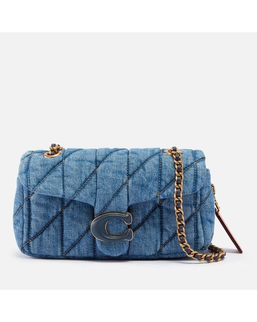 COACH Blue Tabby 20 Quilted Denim Shoulder Bag