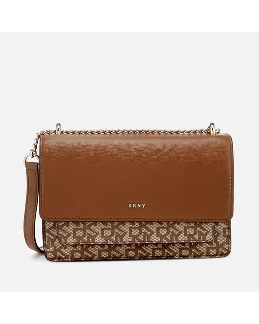 DKNY Brown Bryant Small Chain Cross Body Bag