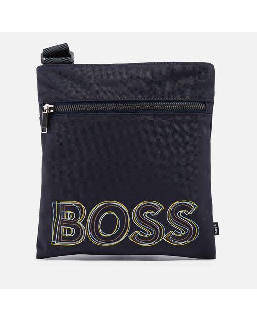 BOSS by HUGO BOSS Canvas Catch Multi Slim Zip Envelope Bag in Blue for Men  | Lyst