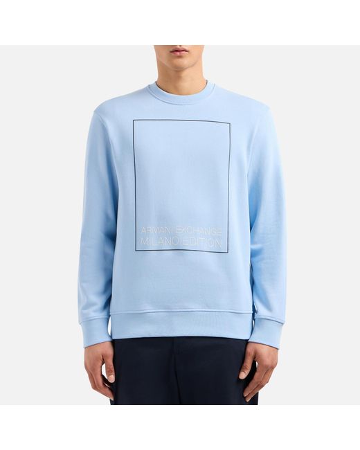 Armani Exchange Blue Milano Edition Cotton Sweatshirt for men