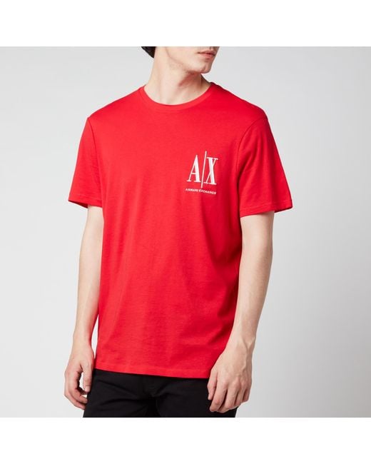 Armani Exchange Red Small Ax Logo T-shirt for men