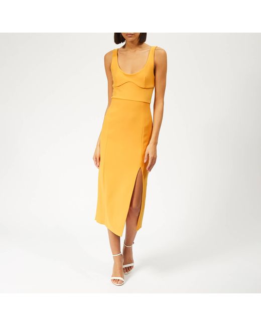 Bec & Bridge Yellow Elle Midi Dress