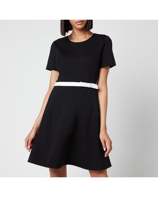 Kate Spade Bow Waist Ponte Dress in Black Lyst