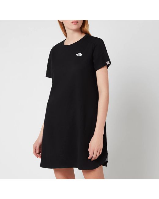 Simple Dome T-shirt Dress in Black 