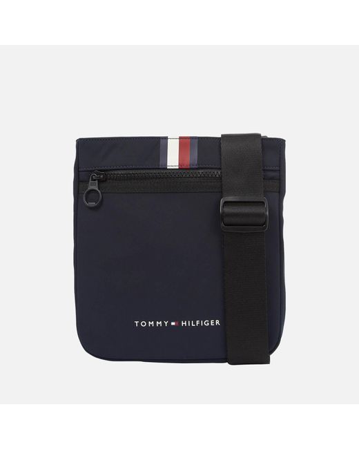 Tommy Hilfiger Blue Reporter Striped Mini Crossbody Bag for men