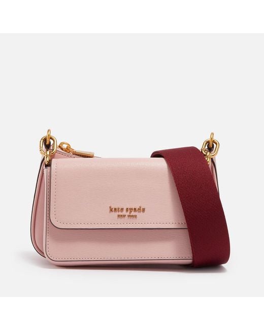 Kate Spade Pink Morgan Double-up Leather Cross-body Bag
