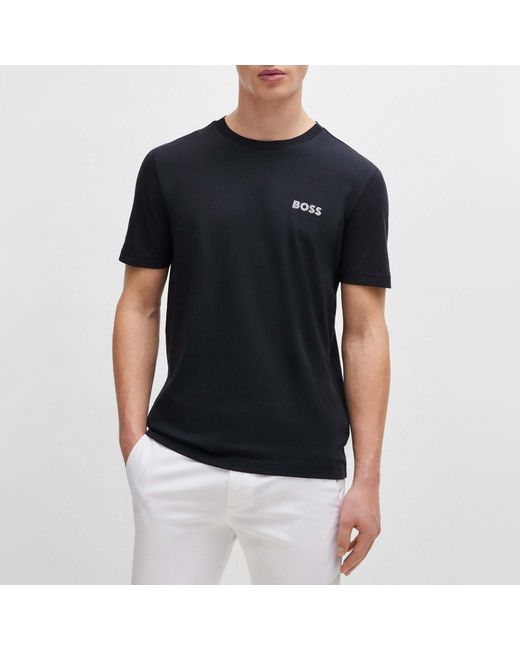 Boss Tee 12 Cotton-Jersey T-Shirt in Black für Herren