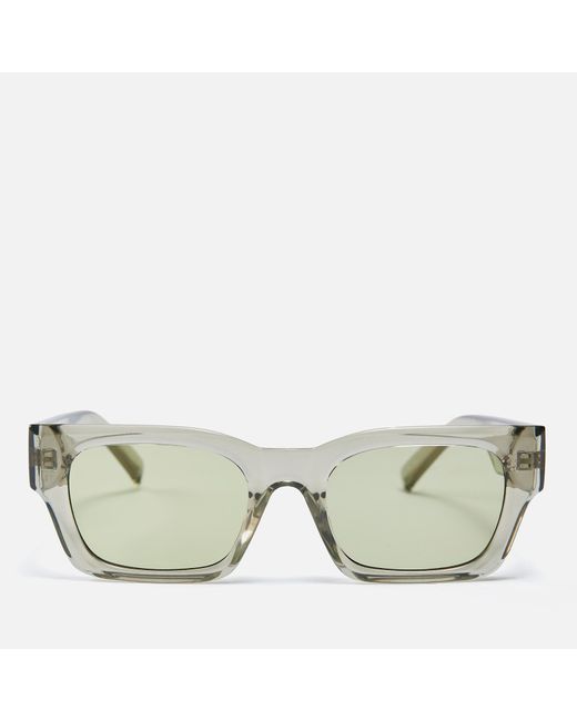 Le Specs Green Shmood Acetate Square-frame Sunglasses