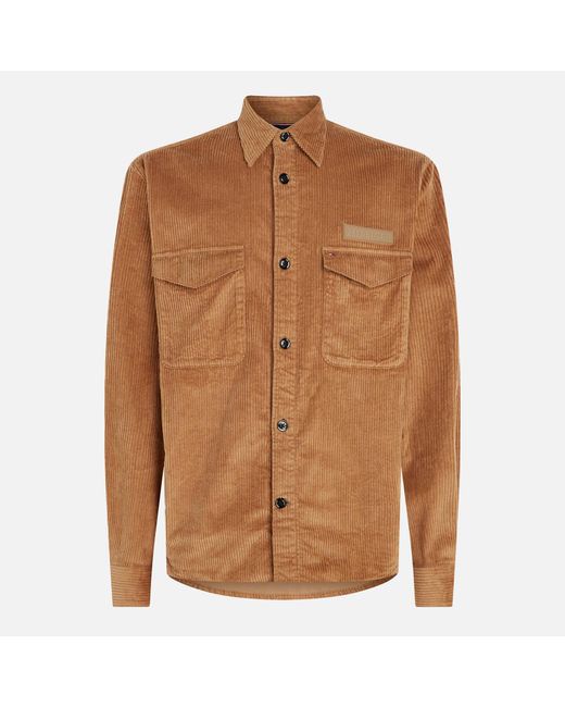 Tommy Hilfiger Brown Cotton-blend Corduroy Overshirt for men