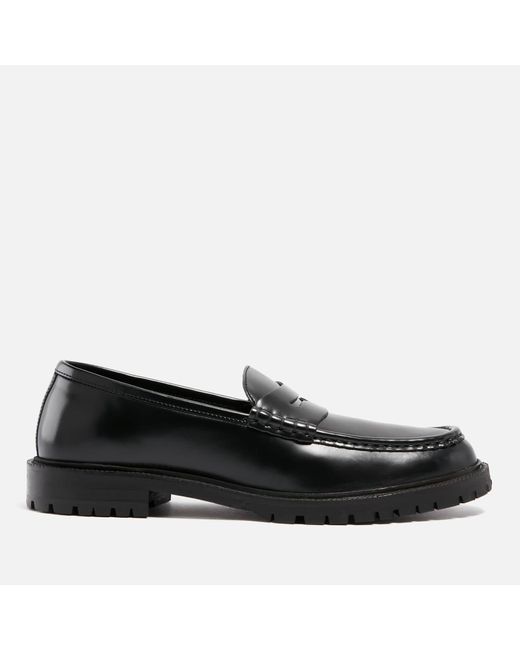 Walk London Campus Leather Saddle Loafers in Black für Herren
