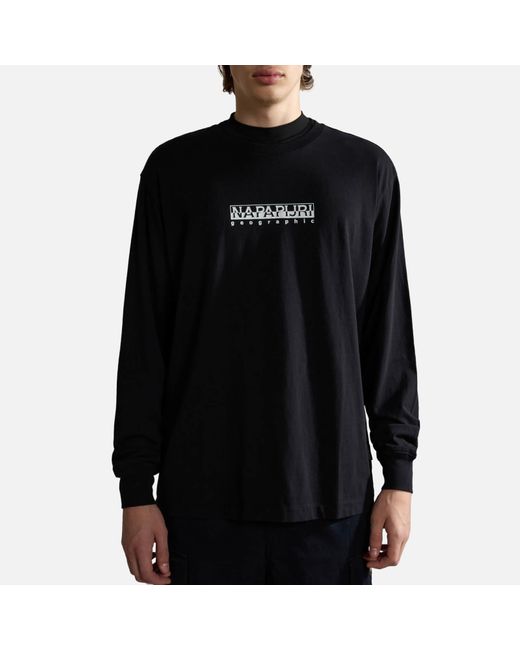 Napapijri Box Cotton T-Shirt in Black für Herren