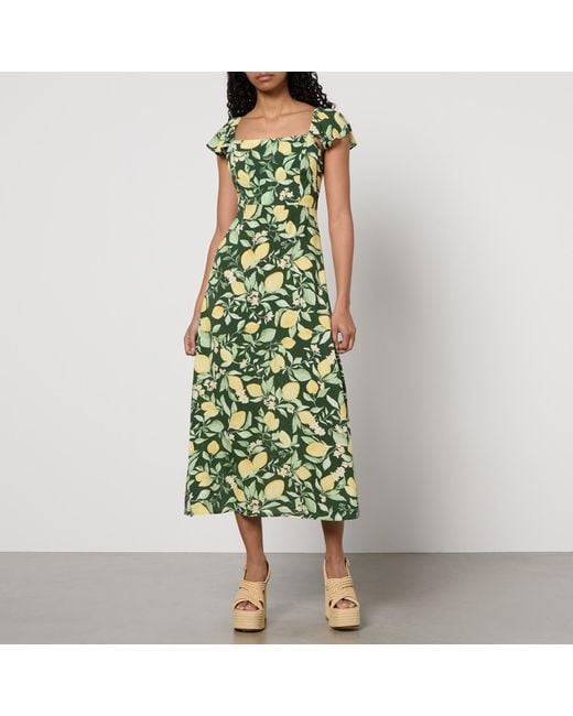 Nobody's Child Green Elsie Serena Lemon Lenzingtm Dress