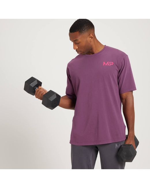 Mp Purple Adapt Washed Oversized Short Sleeve T-shirt for men