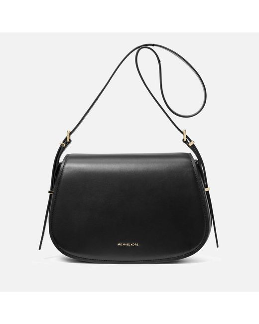 MICHAEL Michael Kors Black Lydia Leather Messenger Bag