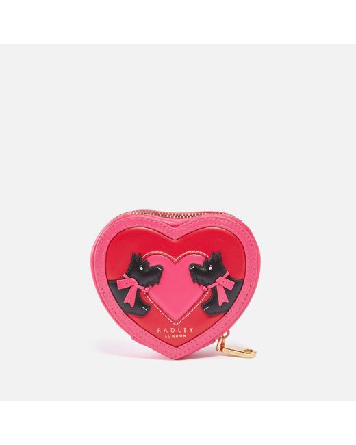 Radley Pink Valentines Leather Coin Purse