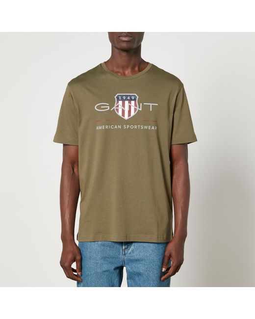 Gant Green Archive Shield Cotton-jersey T-shirt for men